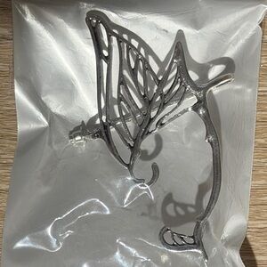 🧝‍♀️ Silver Leaf Filigree Elvin Ear Cuff Earring! 1 PC